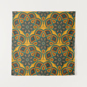 Abstract mandala fish scale seamless pattern. Orna Wandkleed (Voorkant)