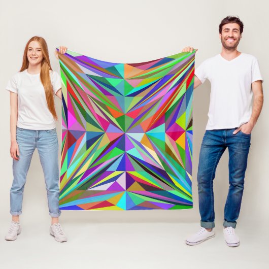 Abstract Mandala Fleece Deken (In situ)