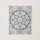 Abstract Mandala Fun Coloring Puzzle Legpuzzel (Verticaal)