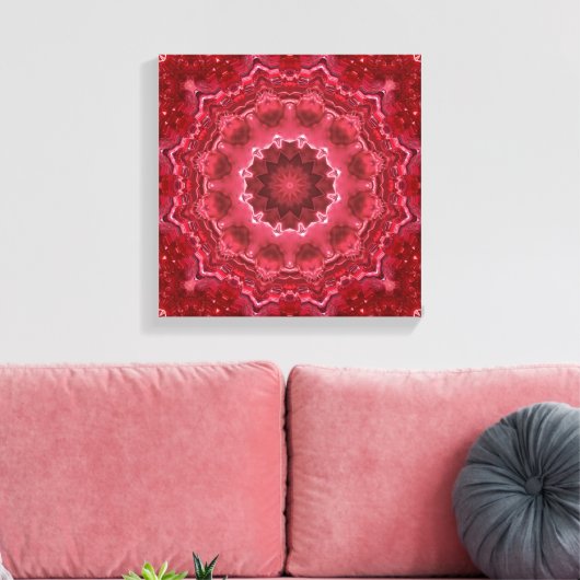 Abstract, mandala, kaleidoscoop canvas afdruk (Insitu (Woonkamer))
