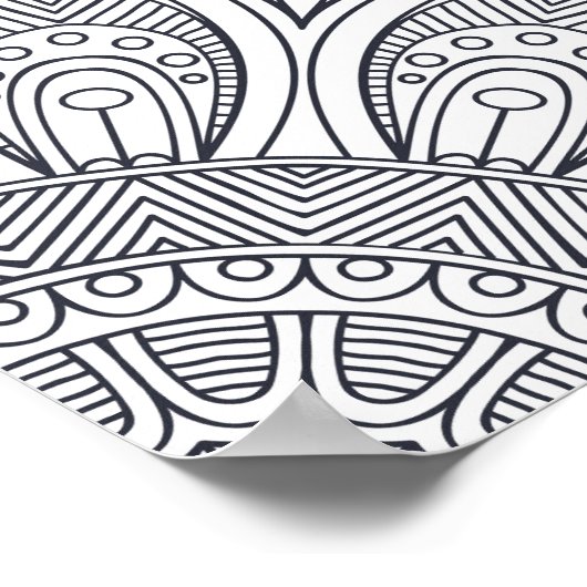 Abstract mandala kleurend Poster (Hoek)