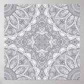 Abstract mandala kleurend Poster (Voorkant)