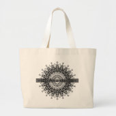 Abstract mandala oost - aziatische ronde - sierzwa grote tote bag (Voorkant)