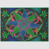 Abstract mandala oost - aziatische ronde - sierzwa tissuepapier (Voorkant)