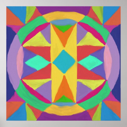 Abstract Mandala Poster (Voorkant)