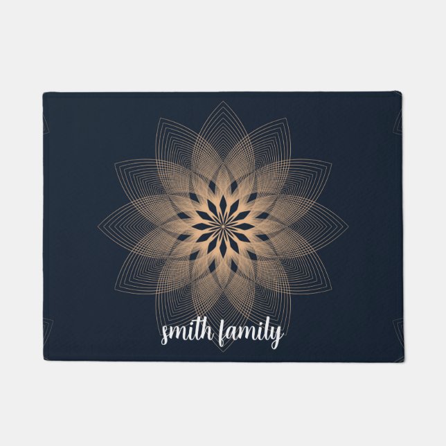 Abstract mandala vind je vredesbadmat deurmat (Voorkant)