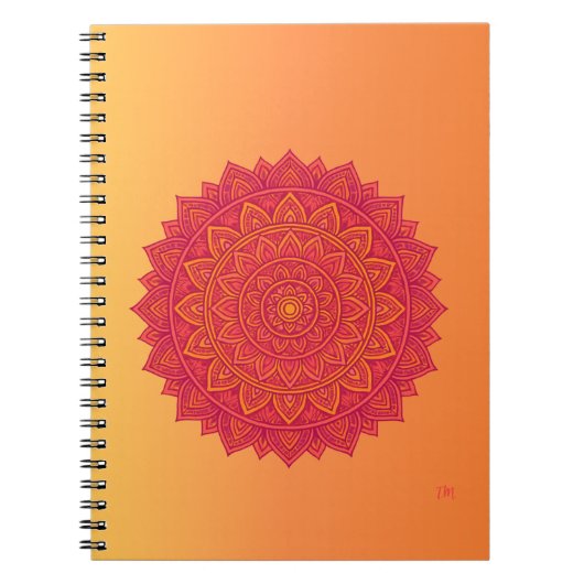 Abstract Mandala Vorm Notitieboek (Voorkant)