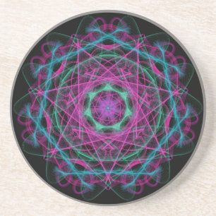 Abstract Mandala Zandsteen Onderzetter