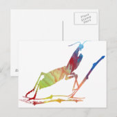 Abstract Mantis silhouette Briefkaart (Voorkant / Achterkant)