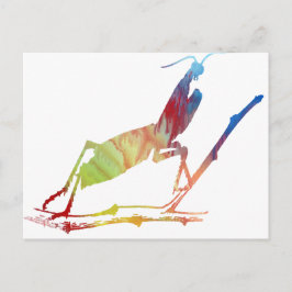 Abstract Mantis silhouette Briefkaart