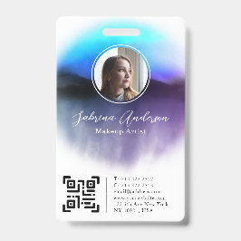 Abstract Manuscript van de Waterverf van Chic Ombr Badge