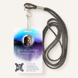 Abstract Manuscript van de Waterverf van Chic Ombr Badge