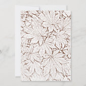 Abstract Maple Leaves Rehearsal Dinner Kaart (Achterkant)