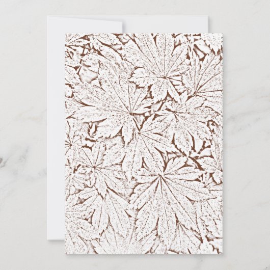 Abstract Maple Leaves Rehearsal Dinner Kaart (Achterkant)