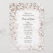 Abstract Maple Leaves Rehearsal Dinner Kaart (Voorkant / Achterkant)