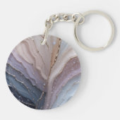 Abstract Marble Acrylic Keychain with Gold Accents (Achterkant)