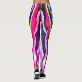 Abstract Margilan-patroon, Ikat-ontwerpvrouwen Leggings (Achterkant)