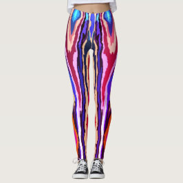Abstract Margilan-patroon, Ikat-ontwerpvrouwen Leggings
