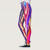 Abstract Margilan-patroon, Ikat-ontwerpvrouwen Leggings (Links)