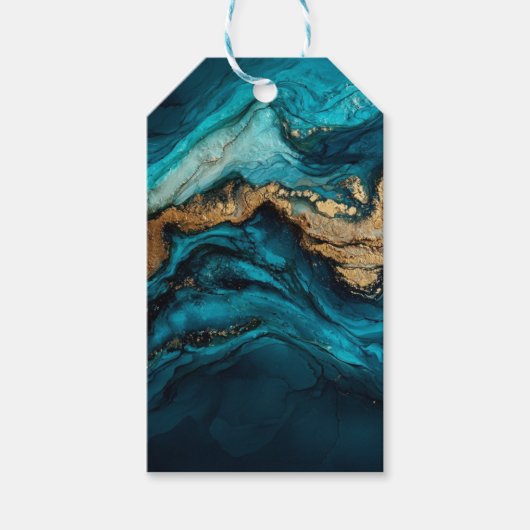 Abstract marine cadeaulabel (Voorkant)