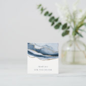 Abstract marineblauw agate Hartelijk dank voor uw Vierkante Visitekaartje (Staand voorkant)