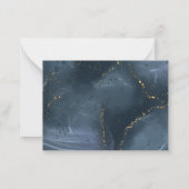 Abstract marineblauw goud Glitter, speciaal gepers Notitiekaartje (Achterkant)