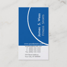 Abstract marineblauw, uniek sportfitnesstrainer visitekaartje