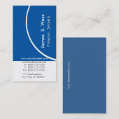 Abstract marineblauw, uniek sportfitnesstrainer visitekaartje (Voorkant / Achterkant)