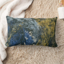 Abstract marineblauw zwart gouden kunst