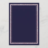 Abstract marineblauwe roze glinster Menu (Achterkant)