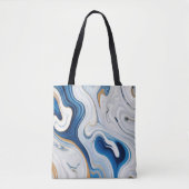 Abstract marinemarmer tote bag (Voorkant)