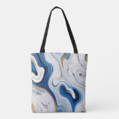 Abstract marinemarmer tote bag (Achterkant)