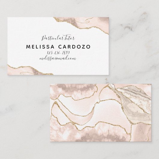 Abstract marmer Agate - Visitekaartje vrouwen (Voorkant / Achterkant)