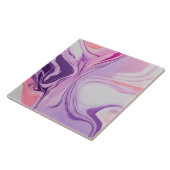 Abstract Marmer Roze Paarse tinten Verf Splash Tegeltje (Zijkant)