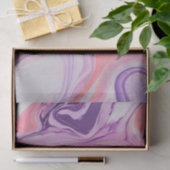 Abstract Marmer Roze Paarse tinten Verf Splash Tissuepapier (Geschenk)