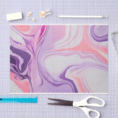 Abstract Marmer Roze Paarse tinten Verf Splash Tissuepapier (Craft)