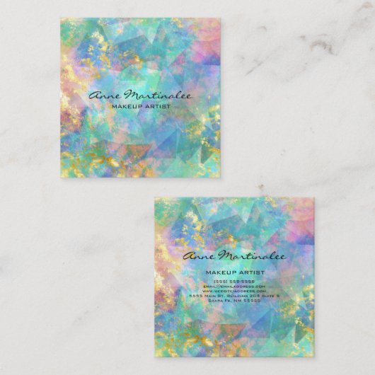 Abstract marmer Square Visitekaartje (Voorkant / Achterkant)
