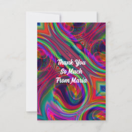 Abstract marmer Vloeibaar Kleurrijk Bedankkaart