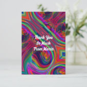 Abstract marmer Vloeibaar Kleurrijk Bedankkaart (Staand voorkant)