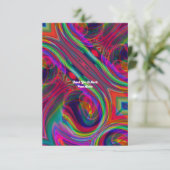 Abstract marmer Vloeibaar Kleurrijk Glanzend Poste Bedankkaart (Staand voorkant)