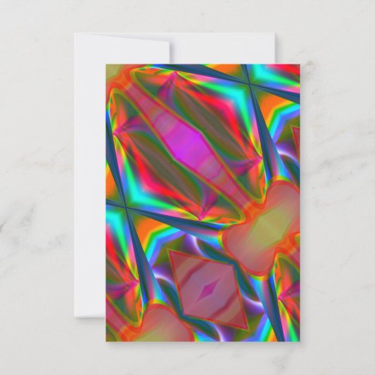 Abstract marmer Vloeibaar Kleurrijk Glanzend Poste Bedankkaart (Achterkant)