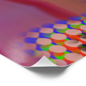 Abstract marmer Vloeibaar Kleurrijk Glanzend Poste Perfect Poster (Hoek)