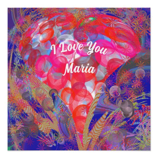 Abstract marmer Vloeibaar Kleurrijk Glanzend Poste Perfect Poster (Voorkant)