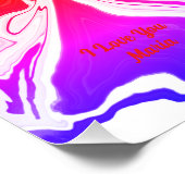 Abstract marmer Vloeibaar Kleurrijk Glanzend Poste Perfect Poster (Hoek)