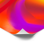 Abstract marmer Vloeibaar Kleurrijk Glanzend Poste Perfect Poster (Hoek)