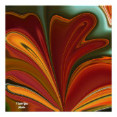 Abstract marmer Vloeibaar Kleurrijk Glanzend Poste Perfect Poster (Voorkant)