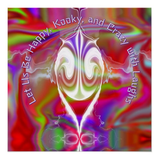 Abstract marmer Vloeibaar Kleurrijk Glanzend Poste Perfect Poster (Voorkant)