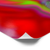 Abstract marmer Vloeibaar Kleurrijk Glanzend Poste Perfect Poster (Hoek)