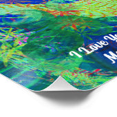 Abstract marmer Vloeibaar Kleurrijk Glanzend Poste Perfect Poster (Hoek)