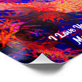 Abstract marmer Vloeibaar Kleurrijk Glanzend Poste Perfect Poster (Hoek)